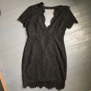 Black lace dress